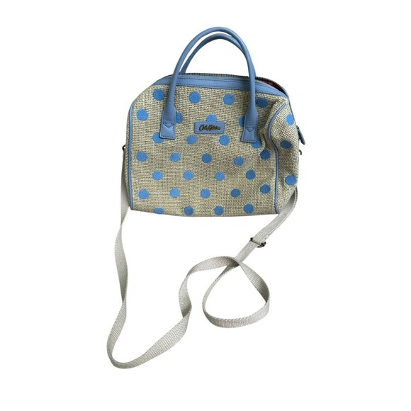 CATH KIDSTON Blue Polka Dot Crossbody Satchel Bag - Picture 8 of 9